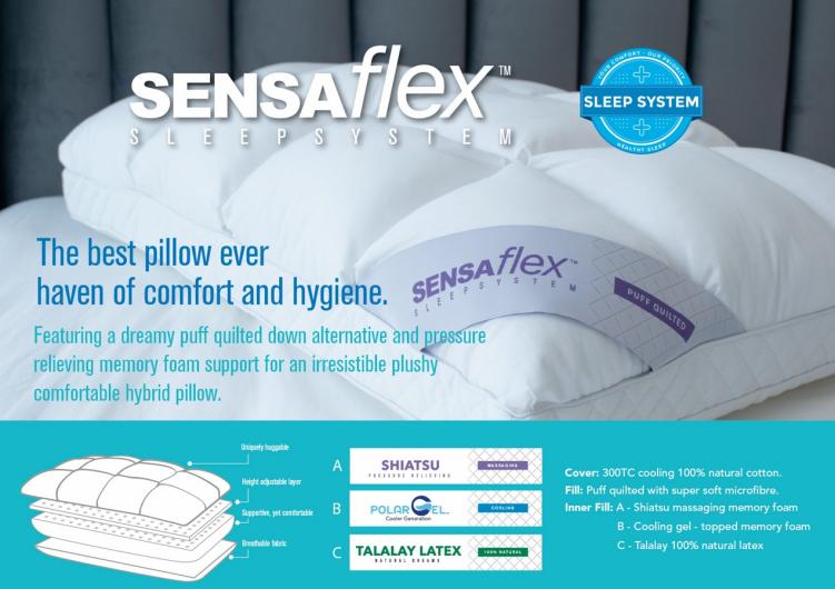 天然ラテックス ハイブリッド枕 Sensaflex Pillow 寝具 ハイブリッド枕 高さ調整 天然ラテックス Sensaflex Pillow