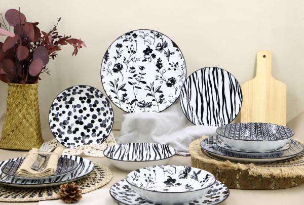Product: porcelain pad printing dinner set