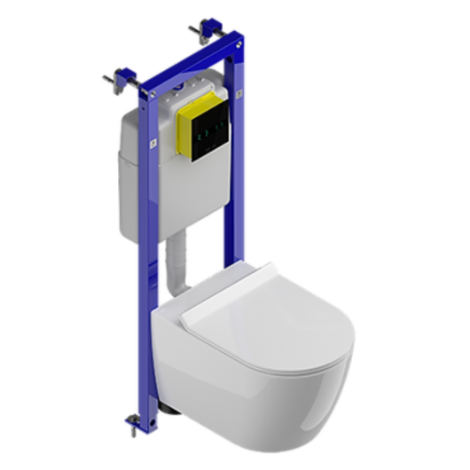 Touchless Toilet Flush Kit with 19” Sensor Range, Adjustable Automatic  Motion Sensor Toilet Flush Kit Powered by Batteries