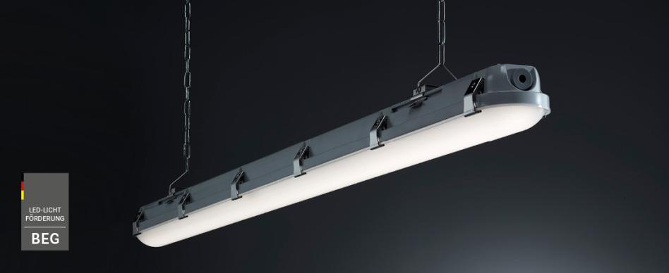 Product: HUMID ONE LED moisture-proof luminaire.