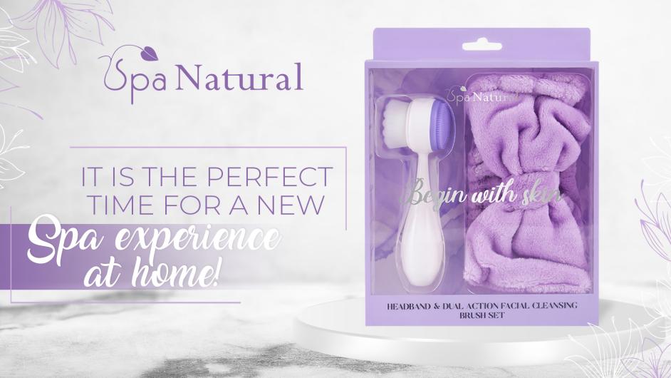 DUAL-ACTION FACIAL CLEANSING BRUSH (PURPLE)