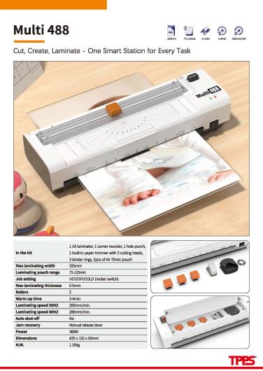 Product: Laminating machine