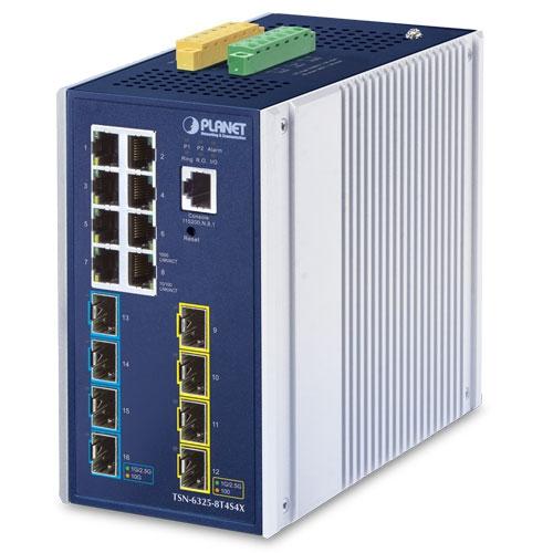 Product: Industrial L3 8-Port 10/100/1000T + 4-Port 1G/2.5G SFP + 4-Port 10GBASE-X SFP+ Managed TSN Ethernet Switch