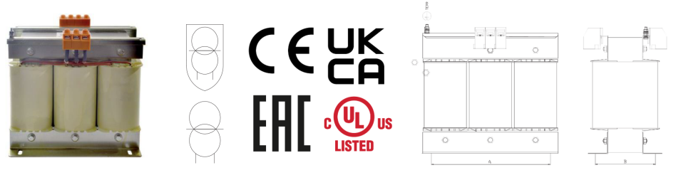 Product: UL-CSA LISTED THREE-PHASE TRANSFORMERS Copper or ALU Windings