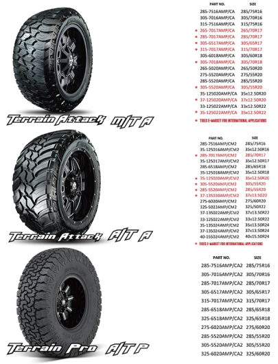 Automechanika Exhibitors Products Uniauto Inc Amp At Pro Terrian Gripper Mt Attack Tires