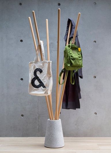 weighted coat rack