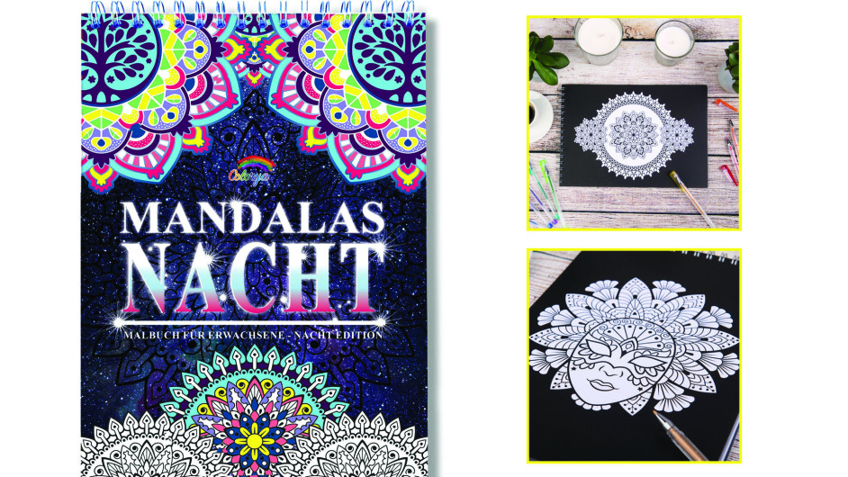 Exhibitors Products Colorya Mandala Coloring Book For Adults With Anti Stress Effekt Night Edition