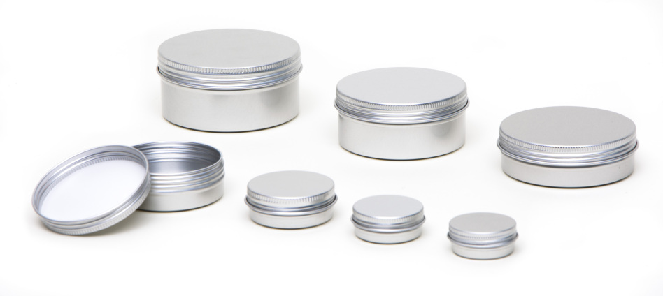 round aluminium tins