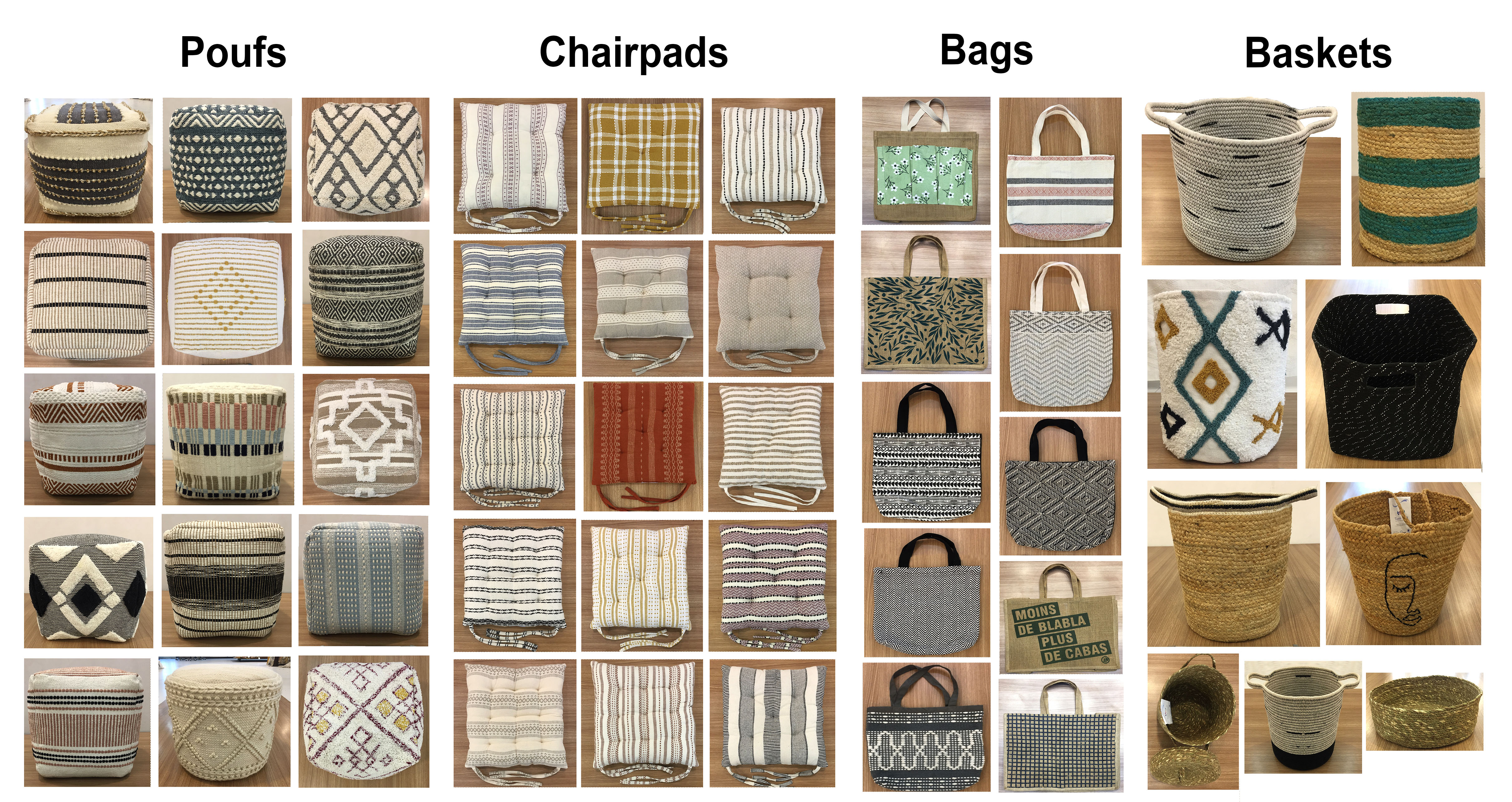 Poufs, Chair Pads, Storages