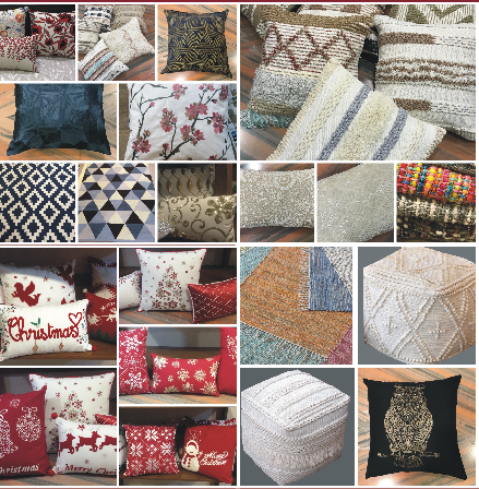 Cushion cover, throws and Poufs