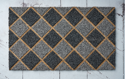 PVC/Latex Backed Coir Doormat Pressed