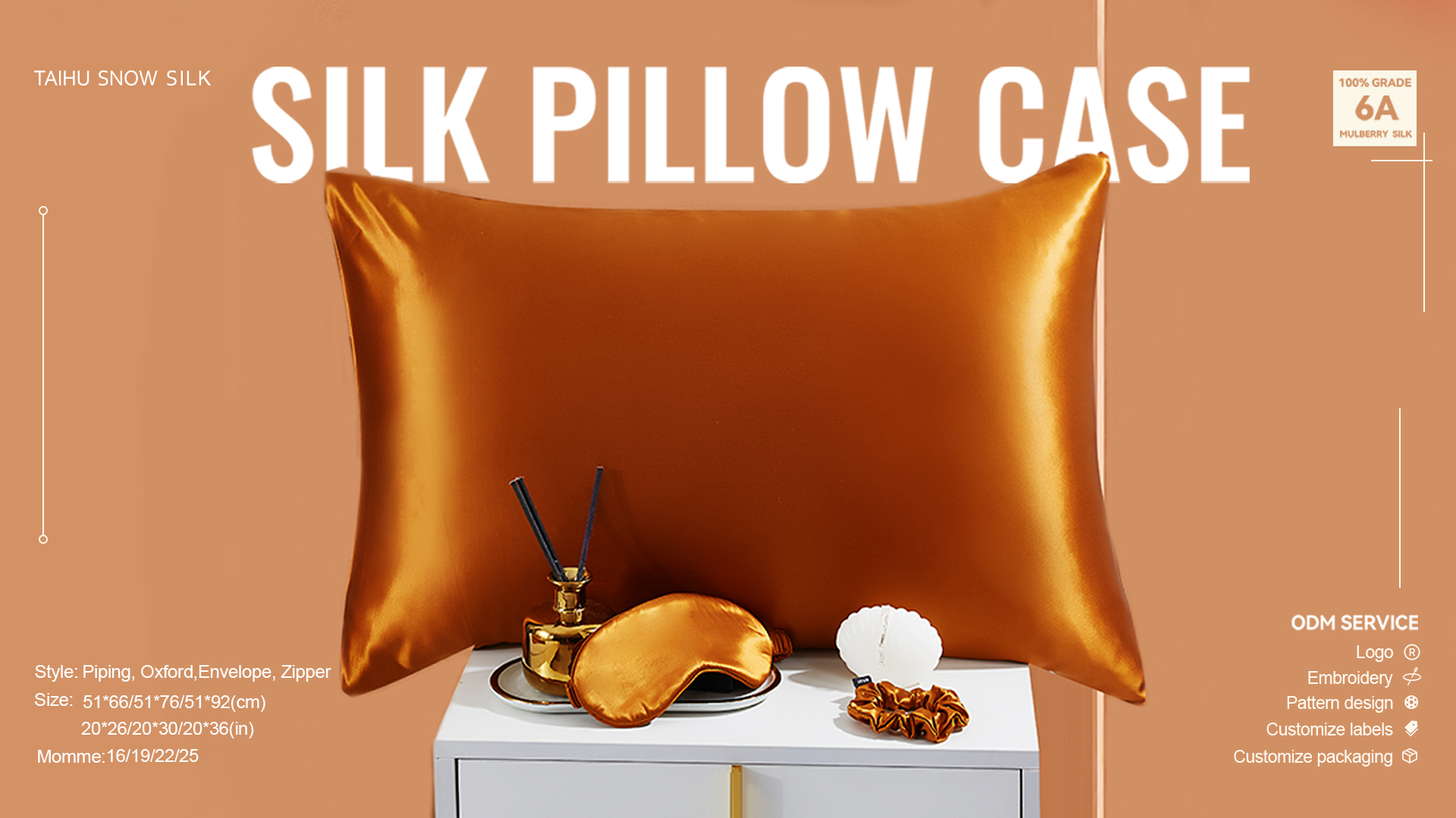 100% mulberry silk pillowcase
