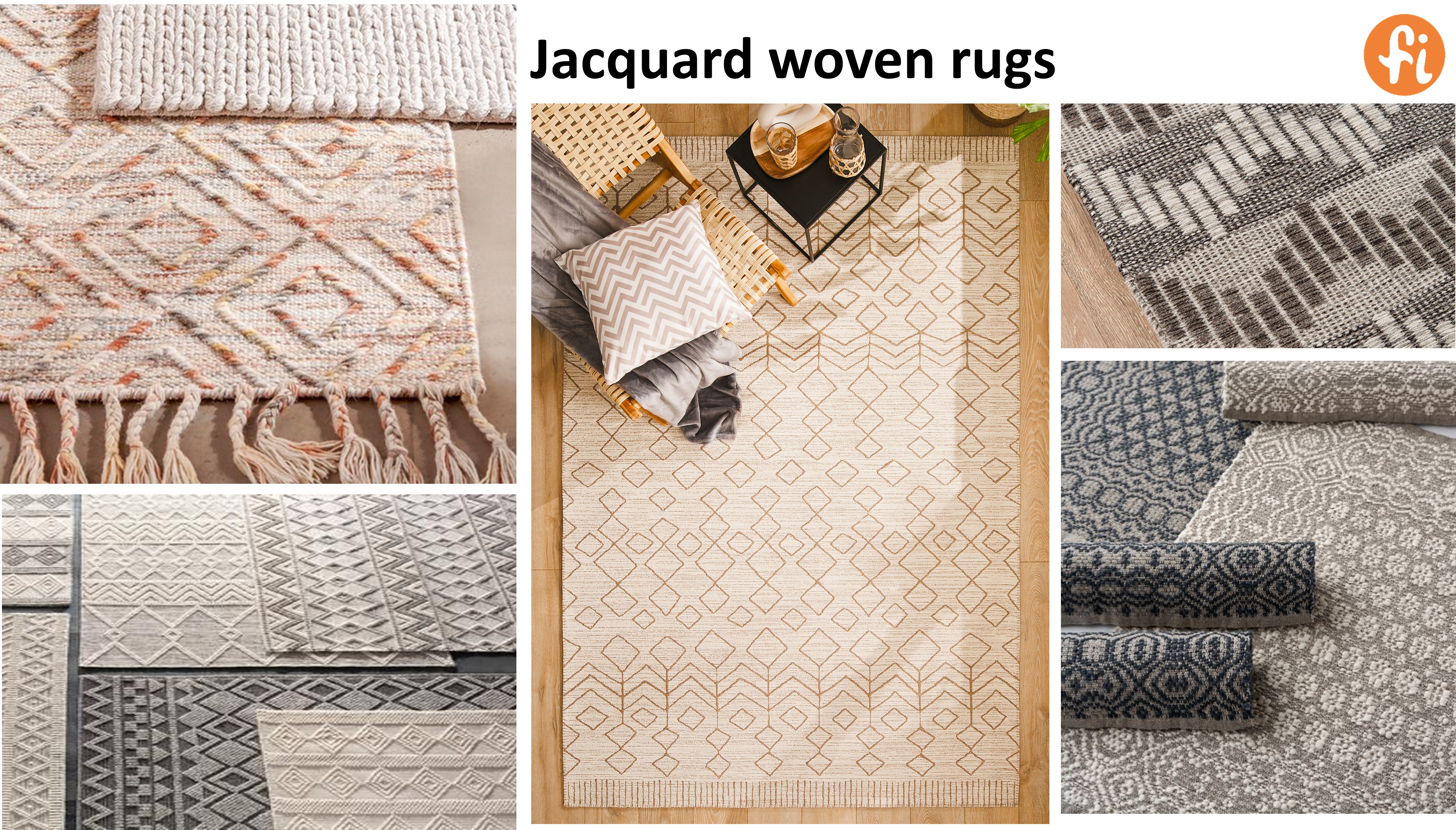 Jacquard woven rug