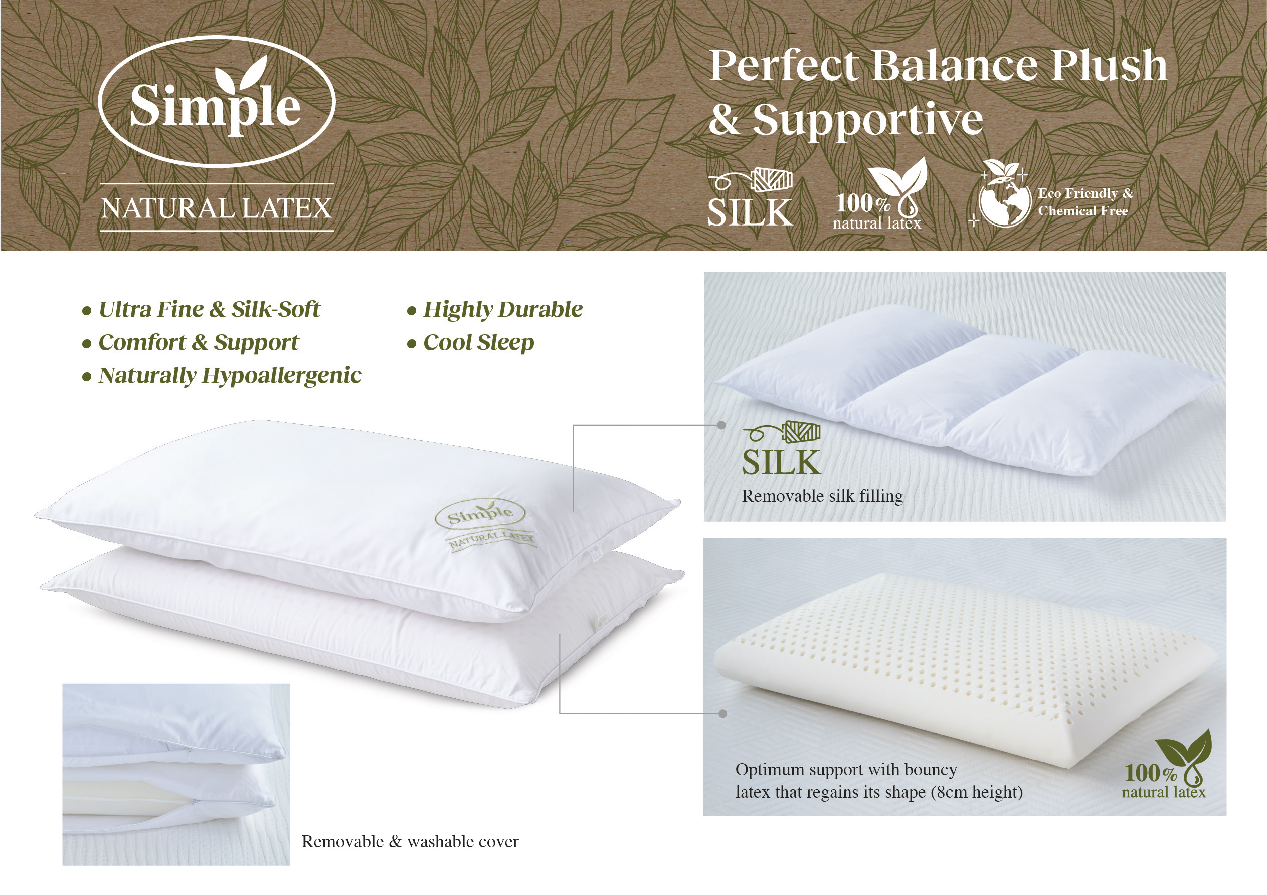 Deluxe Dream Simple Latex Pillow