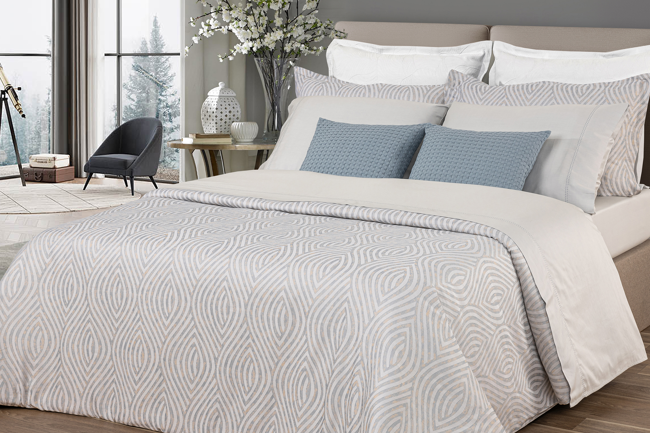 Ébano – Sateen Jacquard 300 TC, 100% Cotton
