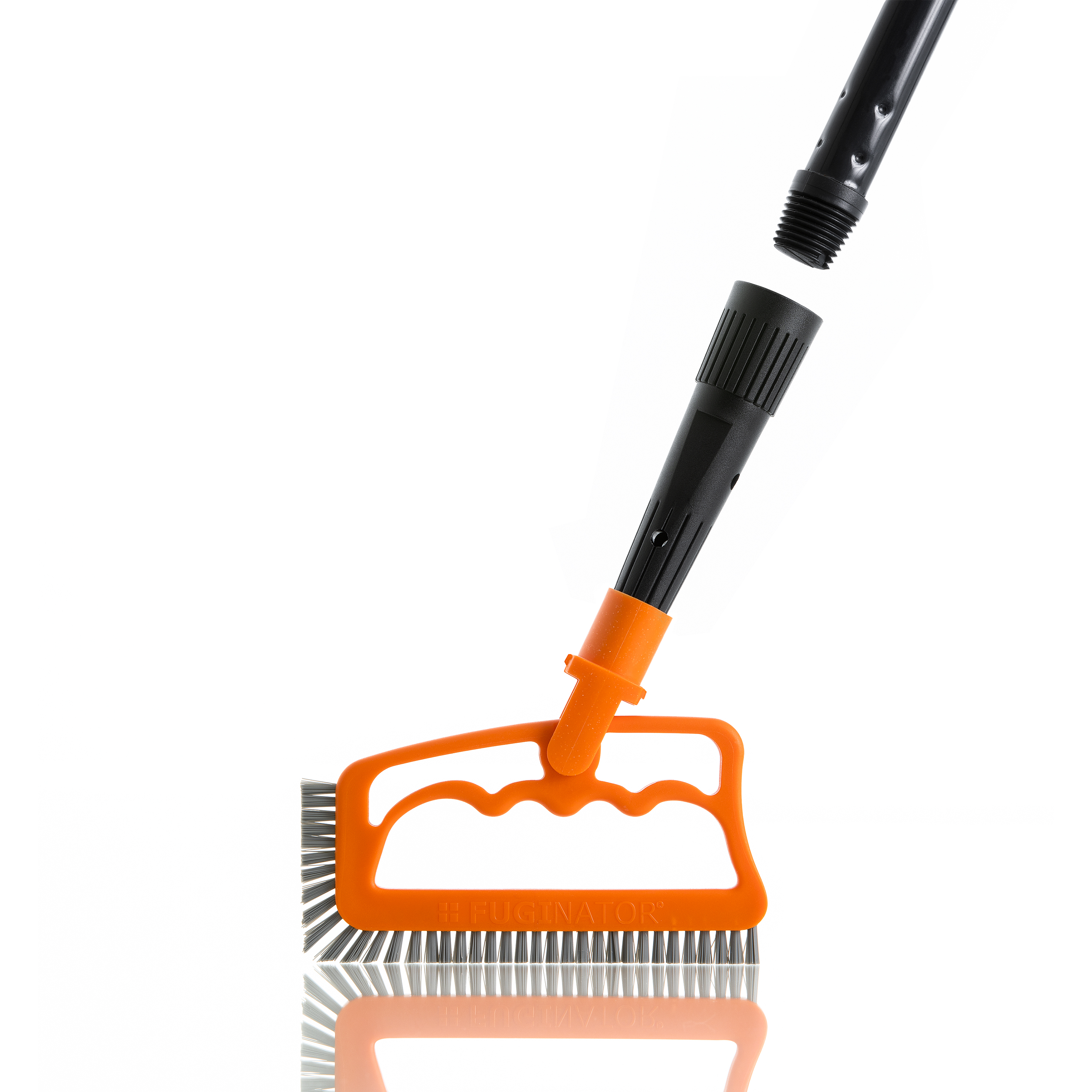 Fuginator Tile Grout Cleaning Brush Without Handle for Use in The Bathroom, Kitchen, and Rest of Household, Orange/Blue