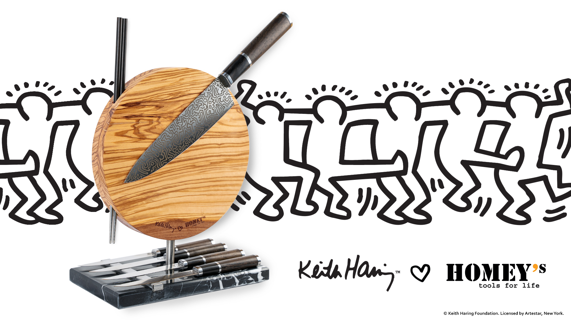 Keith Haring Steak knife set - 4 pieces