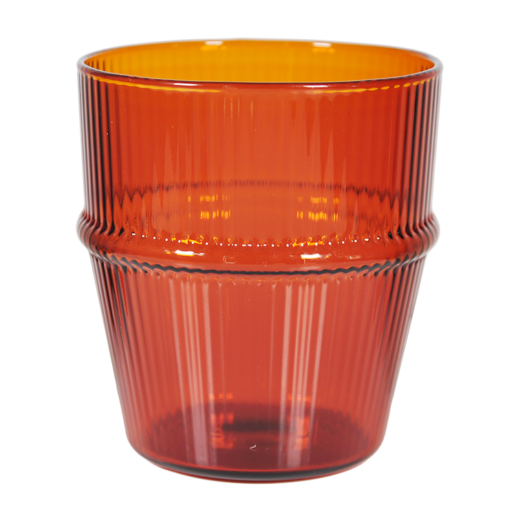 Glass tumbler in amber