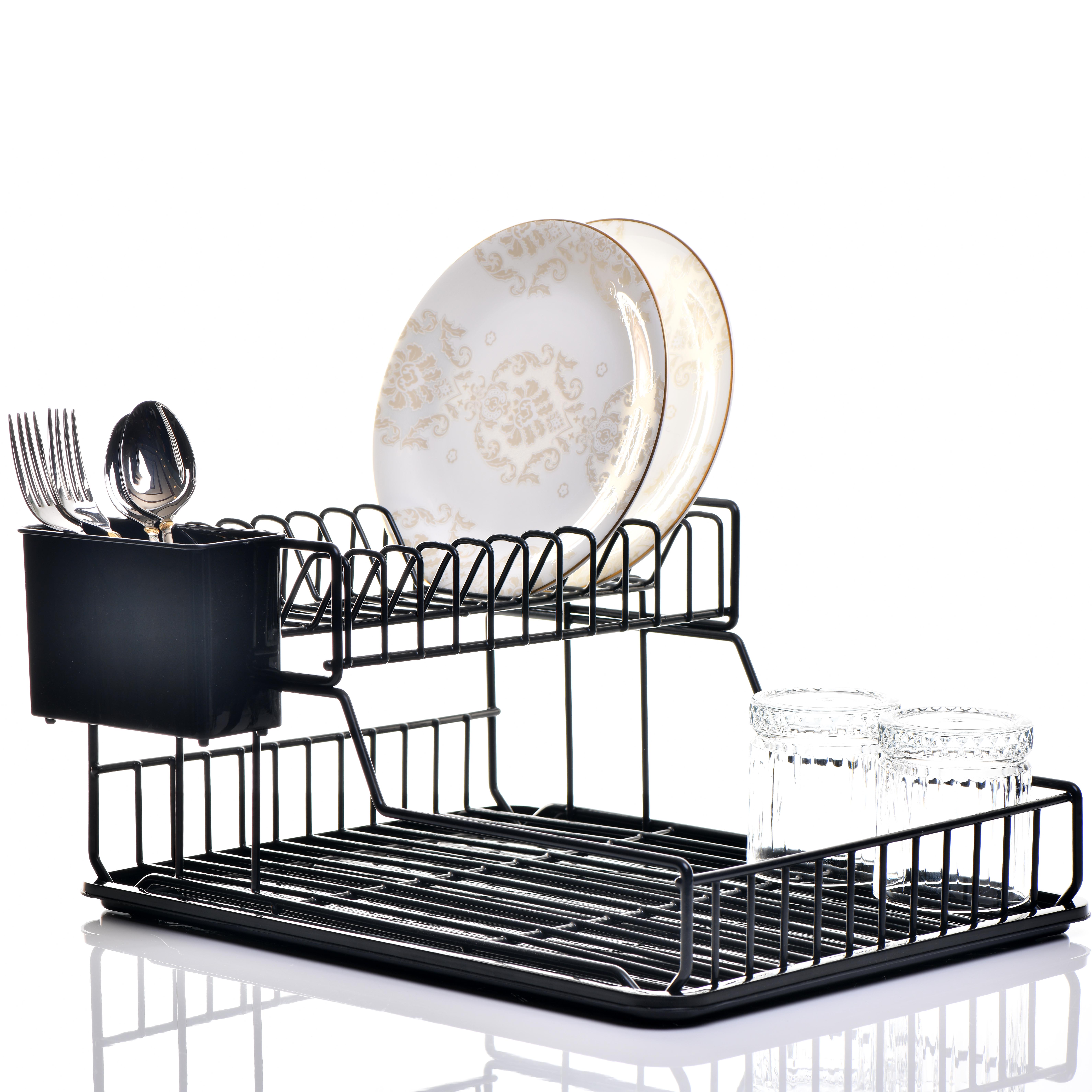 TWO TIER PORTABLE DISH DRYING RACK