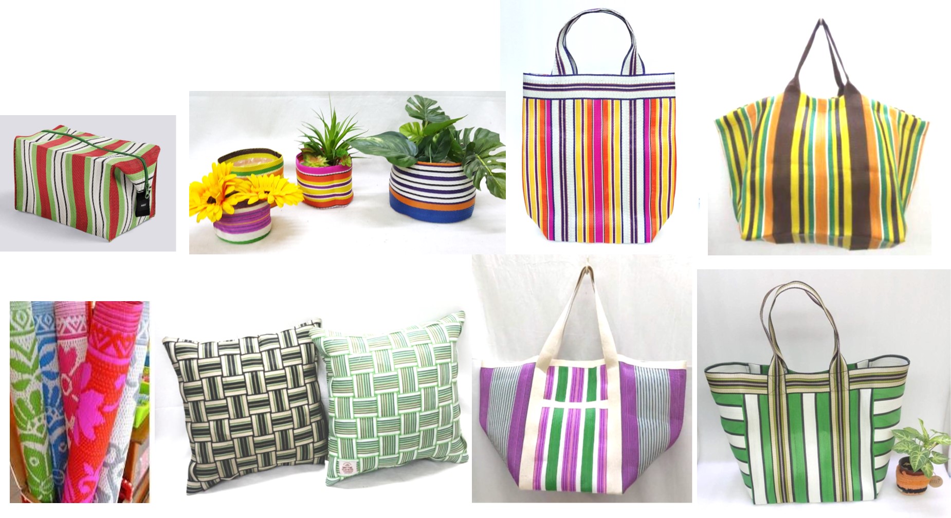 RECYCLED PLASTIC Bags , Cushions & Storage