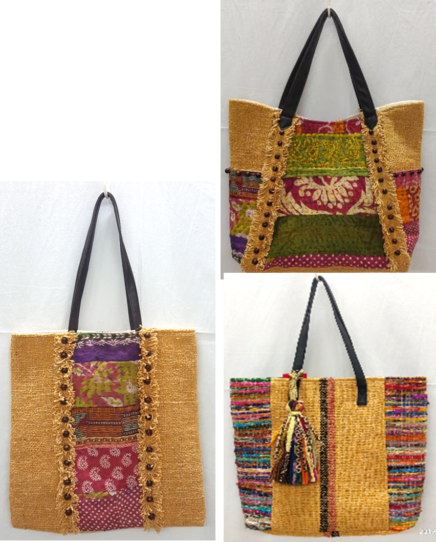 RECYCLED KANTHA & COTTON KHADI BAGS