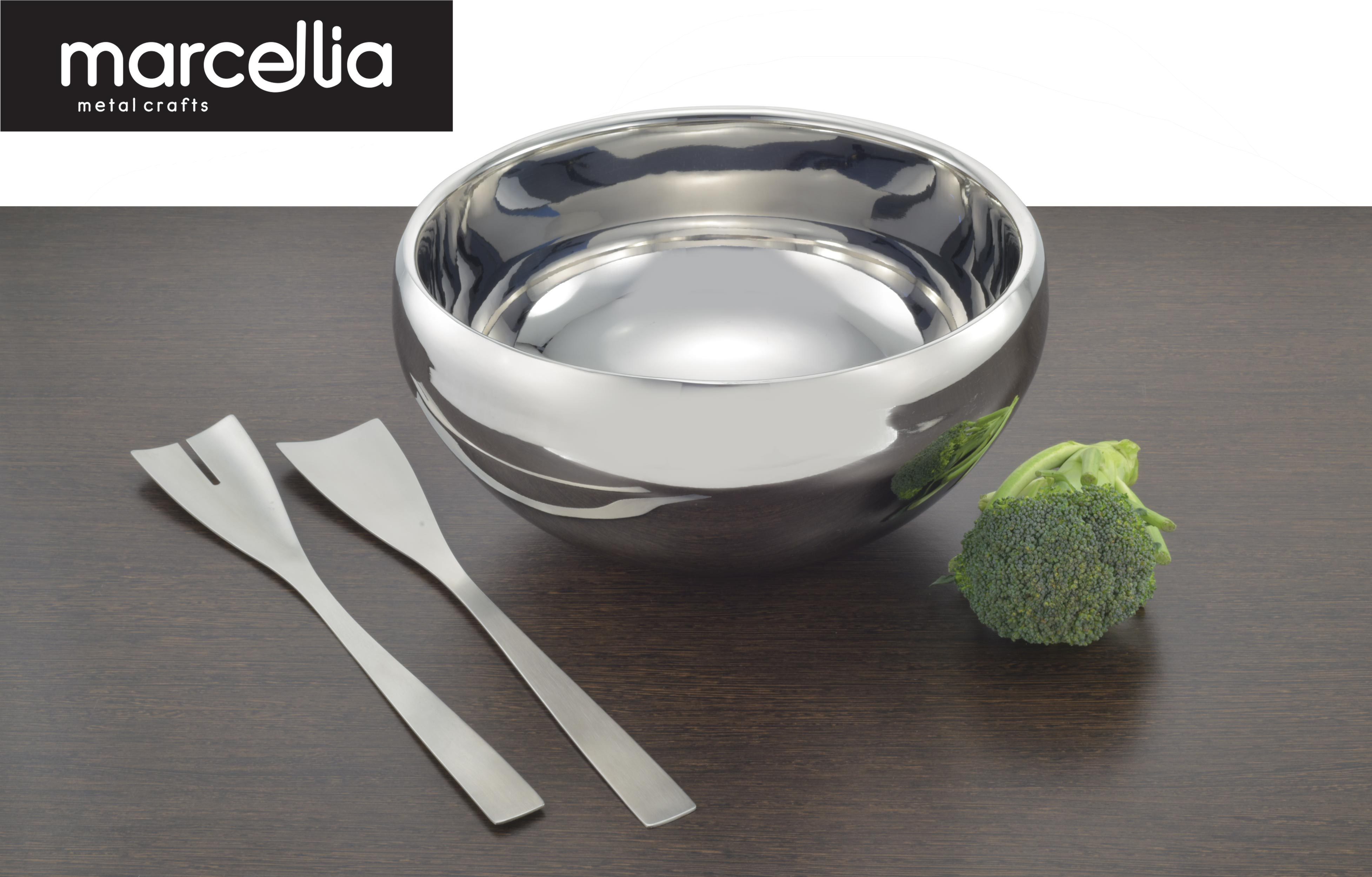 DOUBLE WALLED TAPERED BELLY SERVING BOWL SET-3PCS