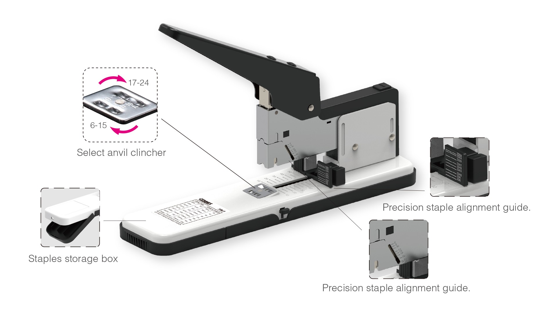 #50LS – Heavy duty stapler, 200 sheets