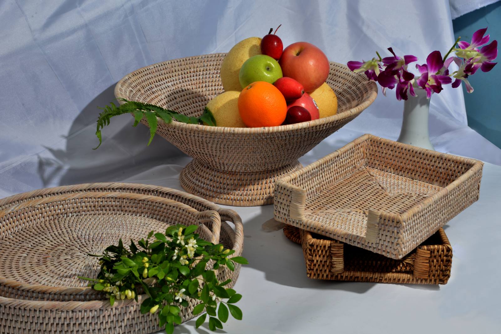MYANMAR RATTAN TRAYS