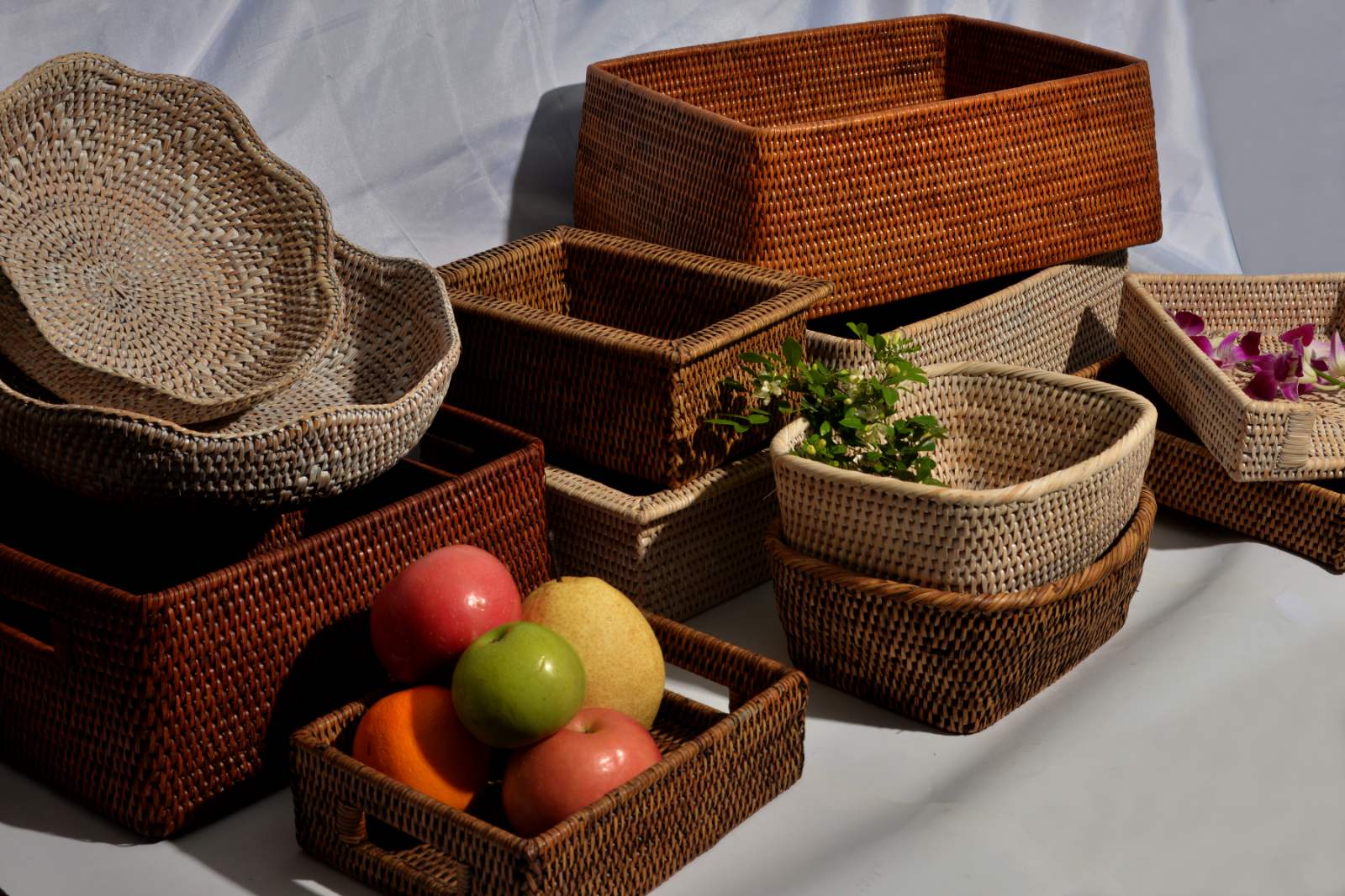 MYANMAR RATTAN BASKETS