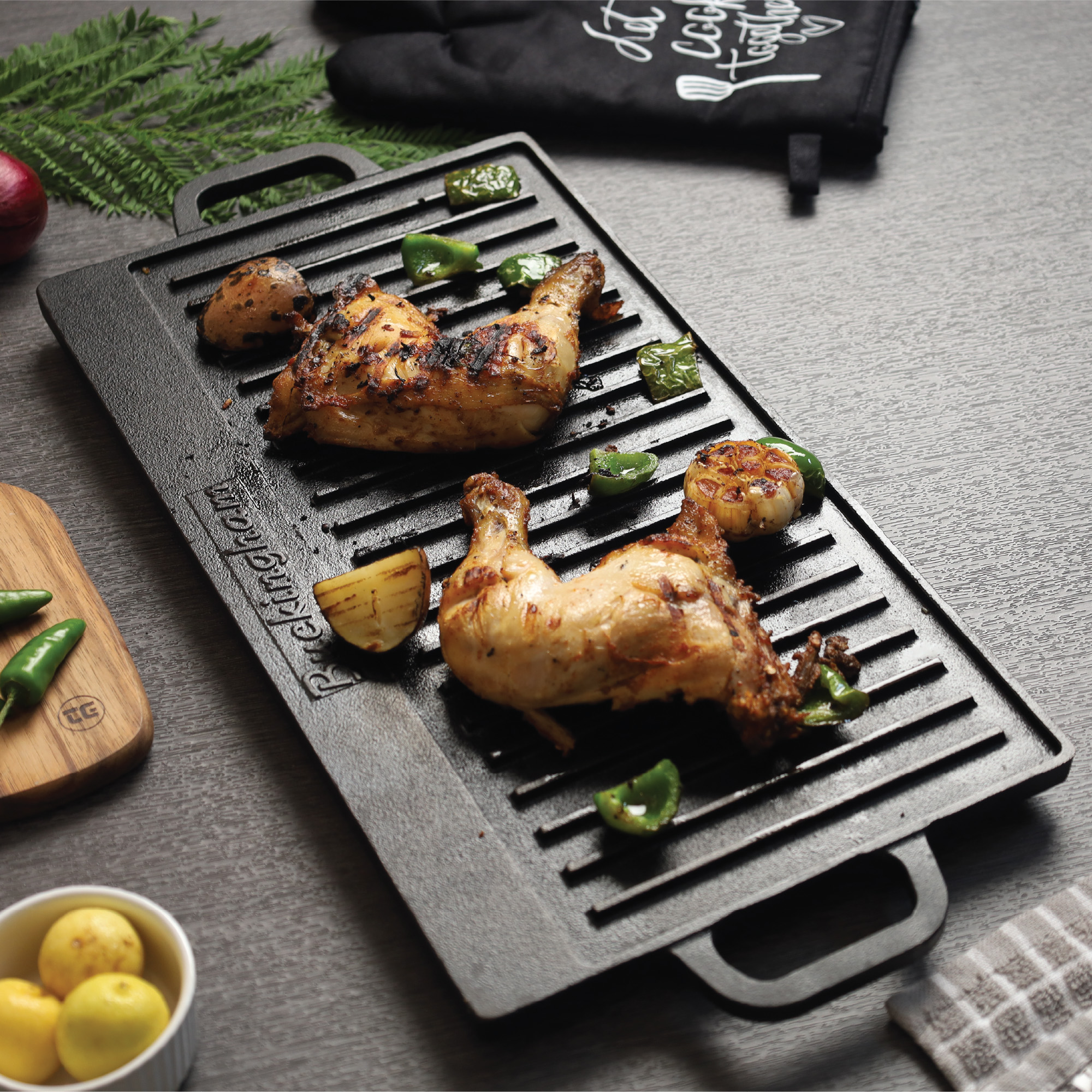 Buckingham Reversible Cast Iron Grill Plate