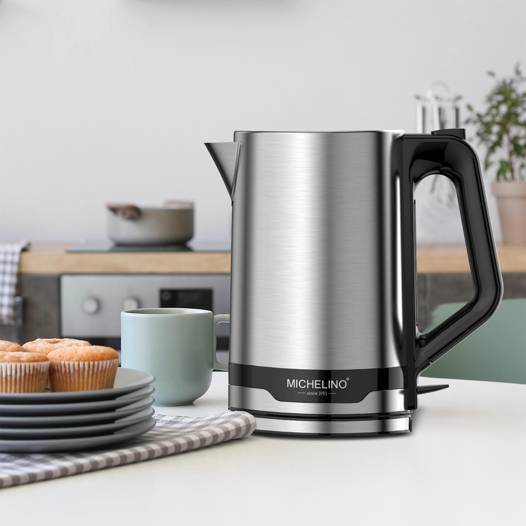 MICHELINO Water/tea kettle 1.7 l stainless steel