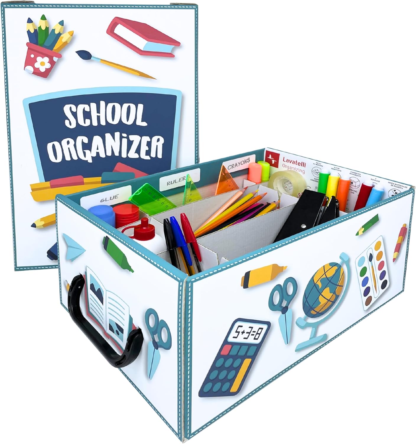 Lavatelli School Organizer – Desk Organiser & Stationery Desk Tidy Box