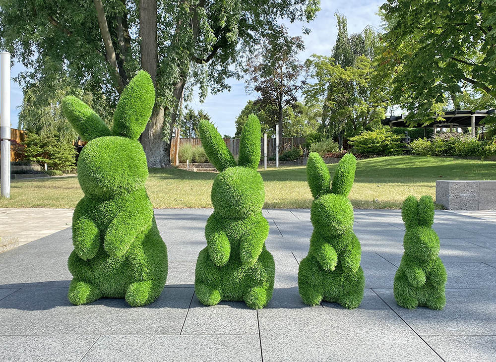 AniPlants, grass figure, "rabbit" standing, garden decoration, 48 cm, 70 cm, 85 cm, 105 cm