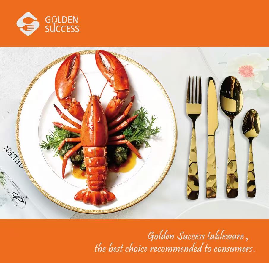 Flatware, porcelain  with gold