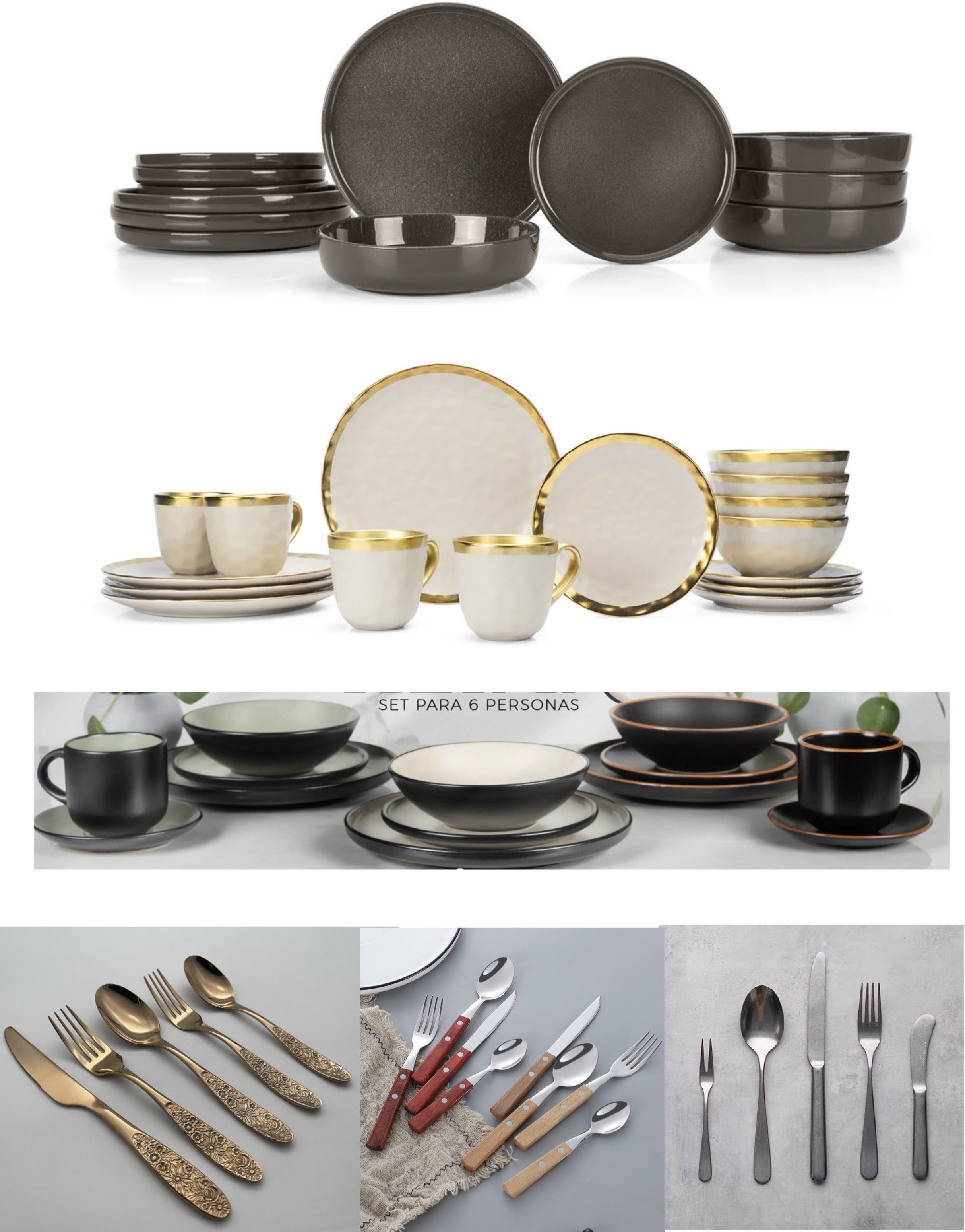 crockery, flatware