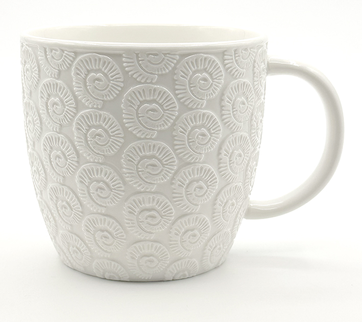 Durable Embosses Porcelain Mugs 