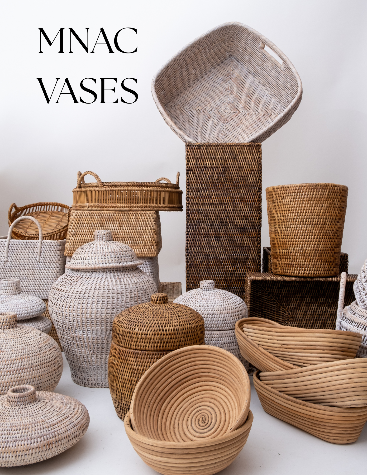 MYANMAR RATTAN VASES