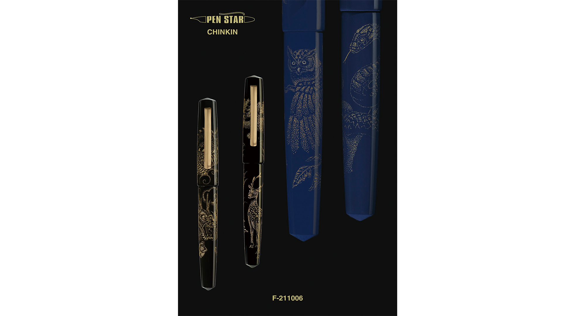 Pen Star unique customized URUSHI Fountain Pen (Technique: CHINKIN )