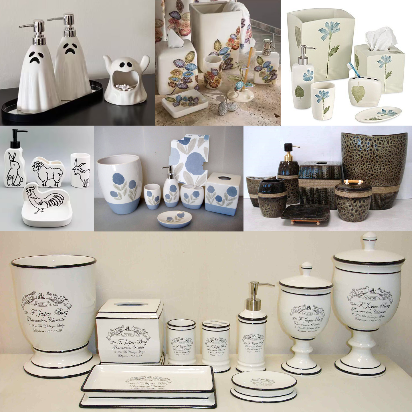 Ceramic bath accessories