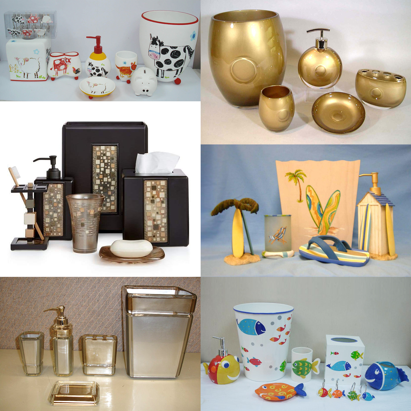 Polyresin bath accessories