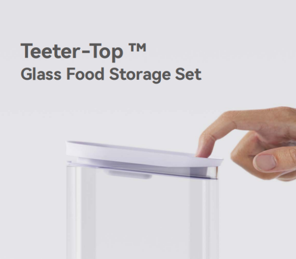 IKOO Teeter-Top™ Glass Food Storage Set