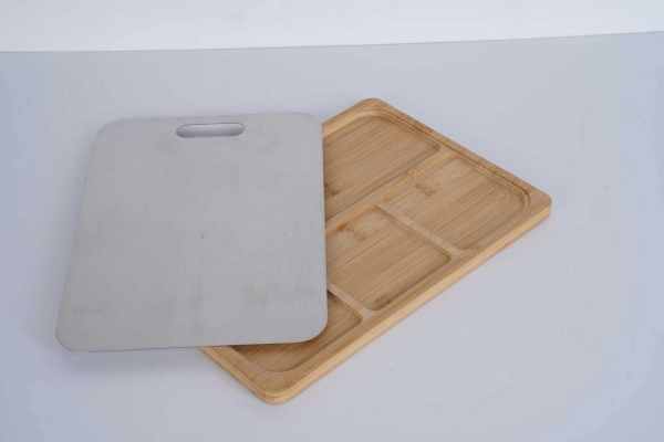 Stainless Steel Bamboo Serving Tray