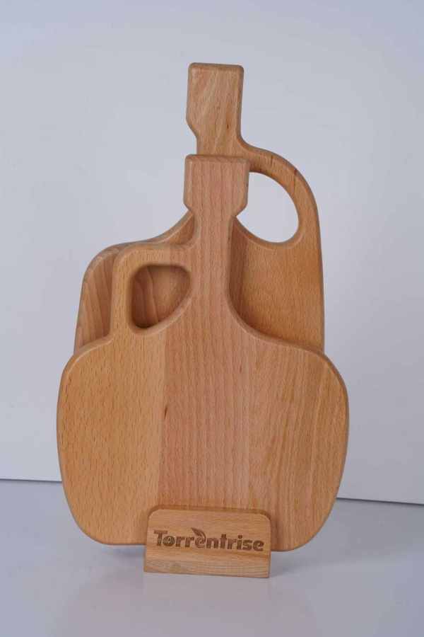 Set of 2 Beech Wood Serving & Cutting Board
