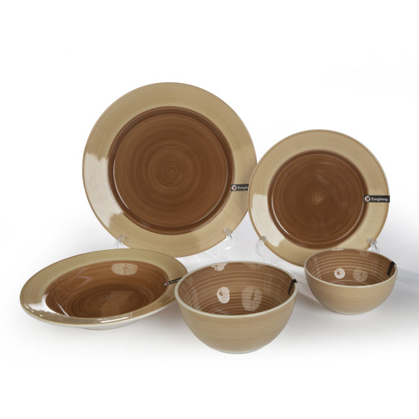 HAND-PRINTED DINNER SET