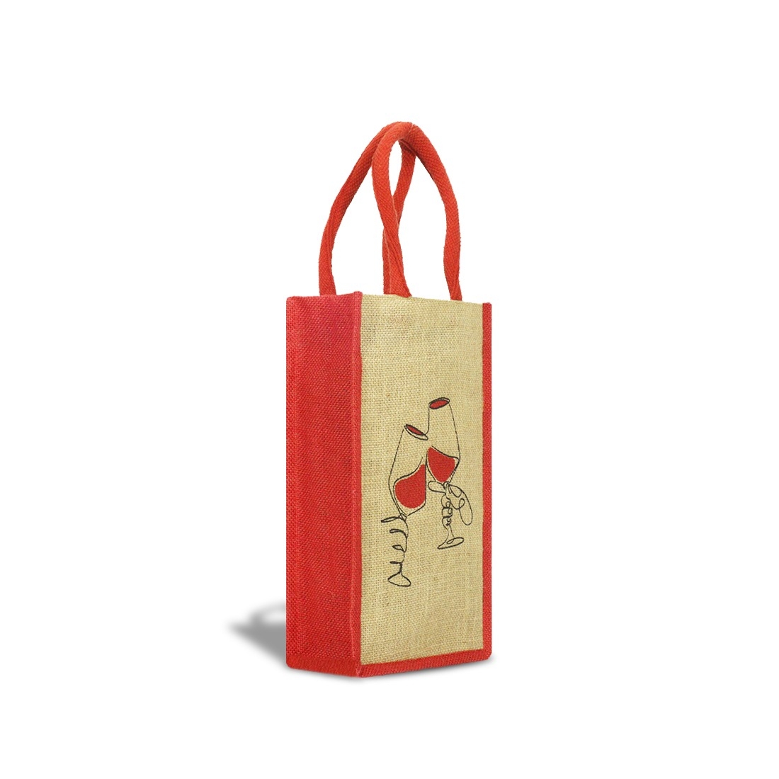 Jute/Canvas Wine Bottle Bag