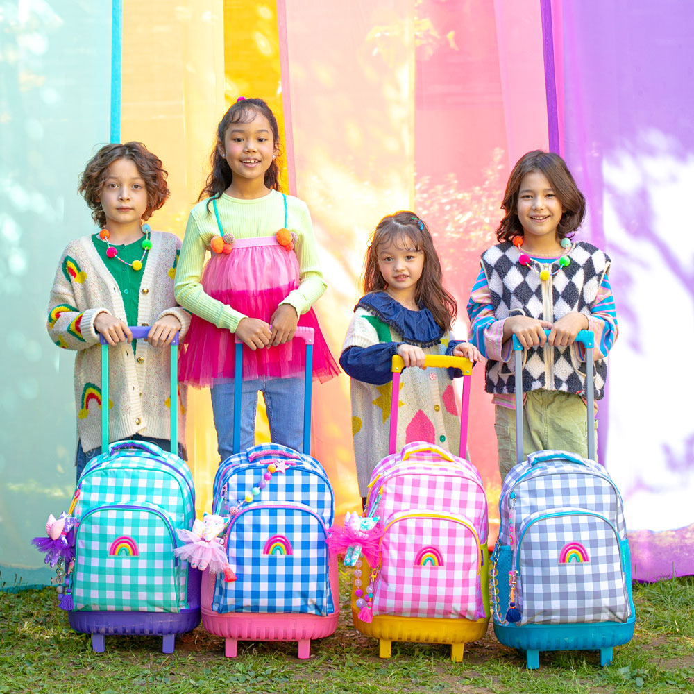 oddBi Happy Check LED Lighting Trolley Backpack