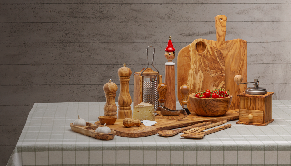 HANDCRAFTED OLIVE WOOD KITCHEN COLLECTION