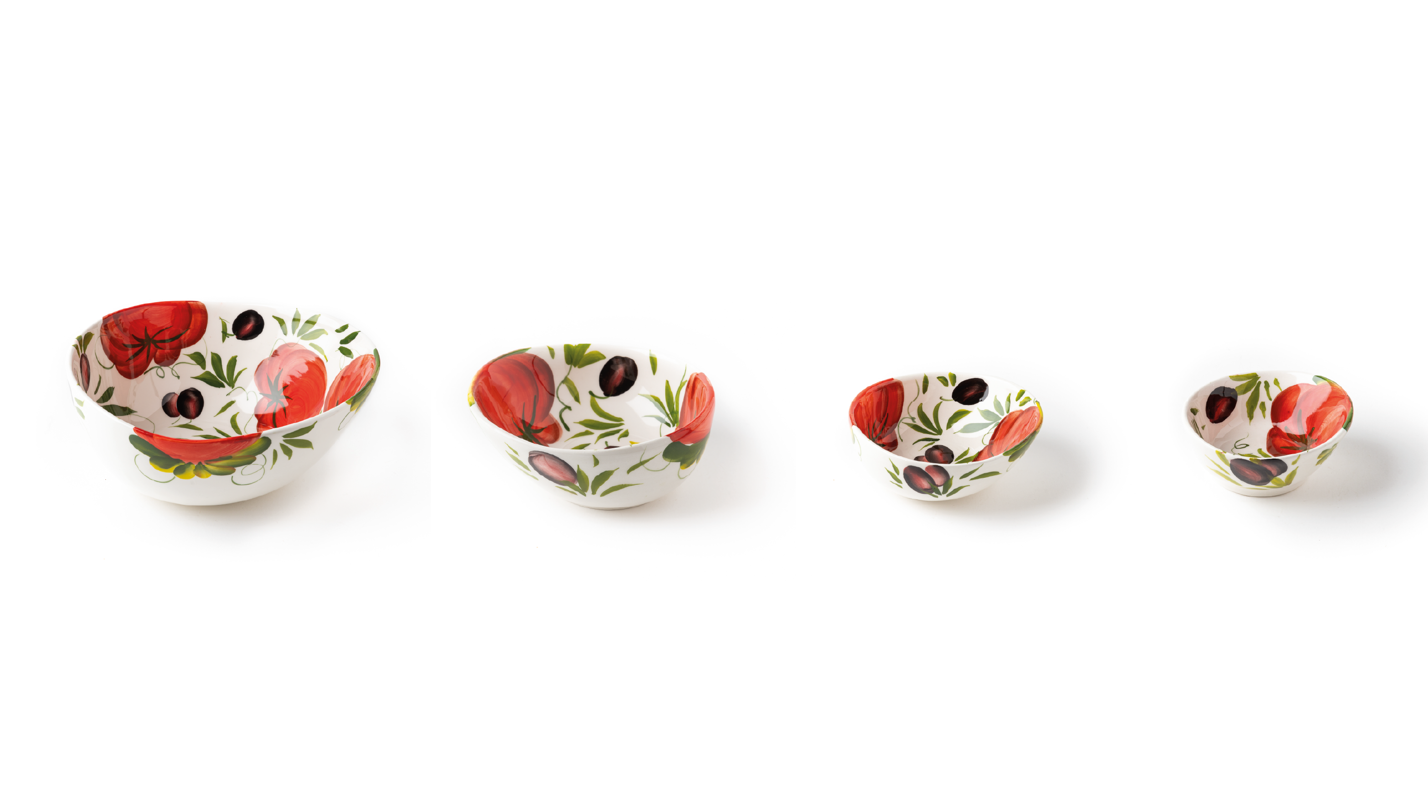 HAND-PAINTED CERAMIC BOWLS