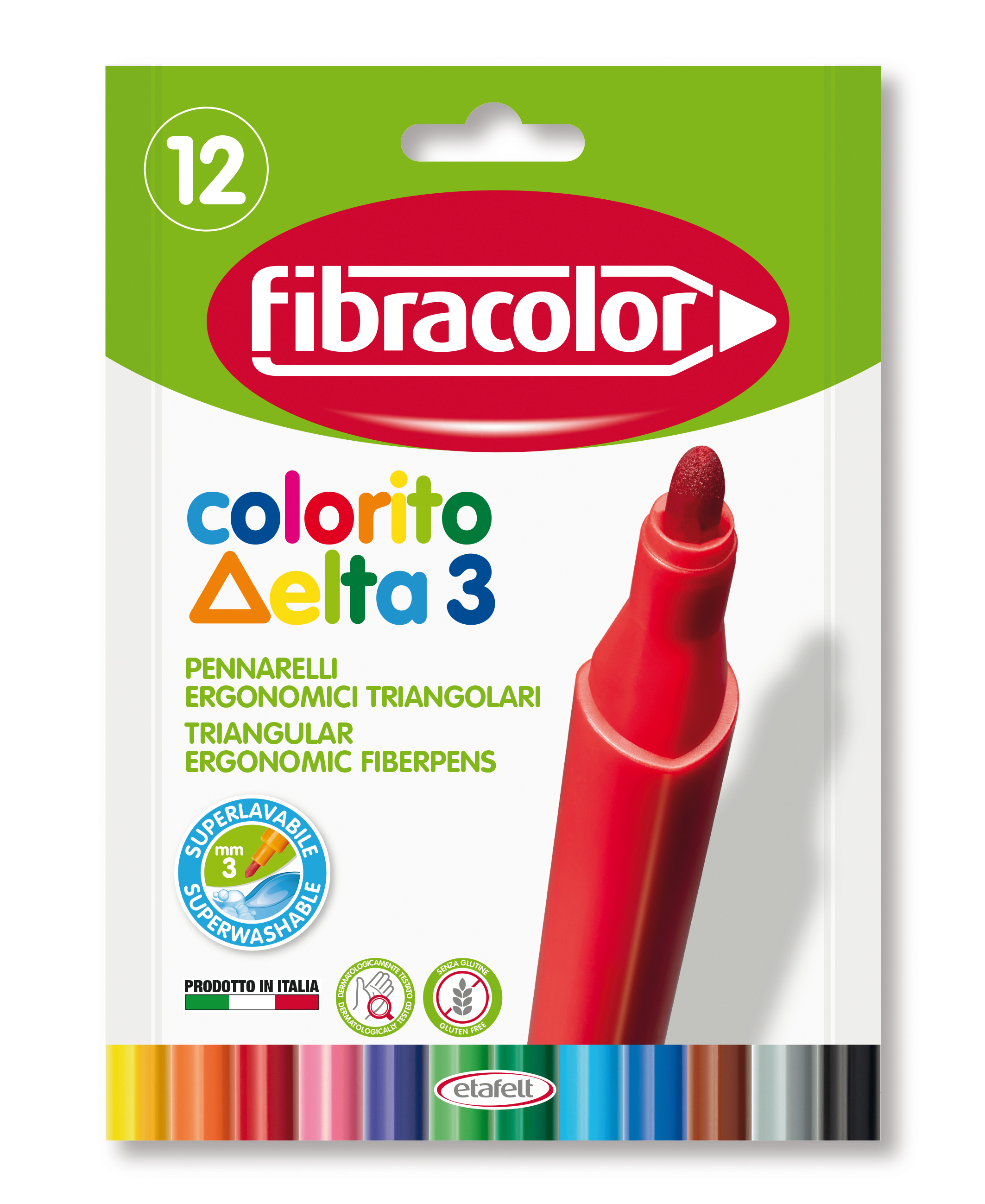 Etafelt is pens and markers with Fibracolor and Hi-Text