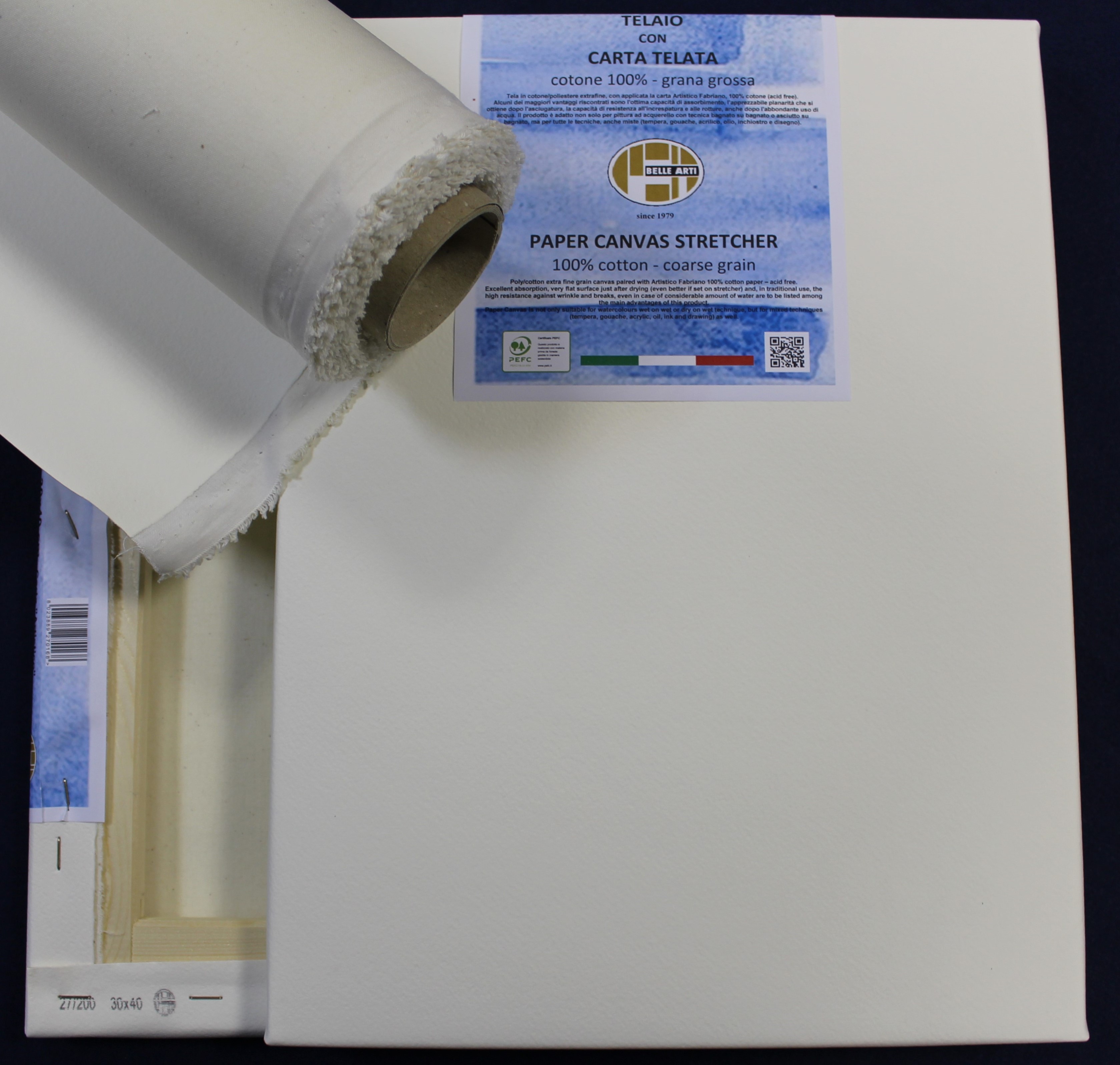 PAPER CANVAS ROLLS AND STRETCHERS